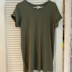 Green T-shirt dress